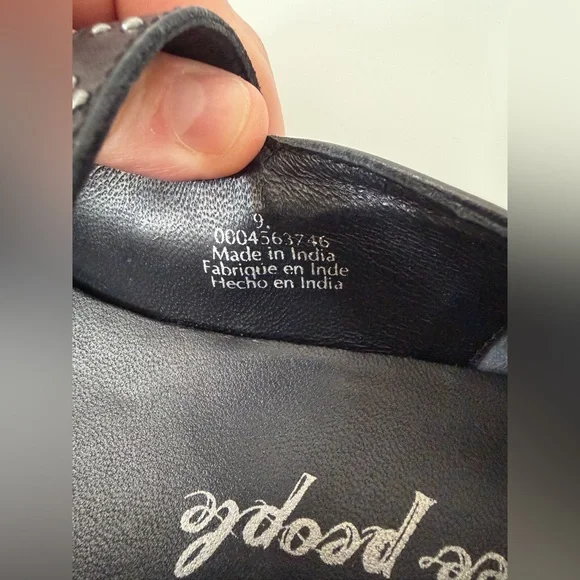 NWT Free People Mary Janes in Black Leather, Size 9 - Picture 8 of 10